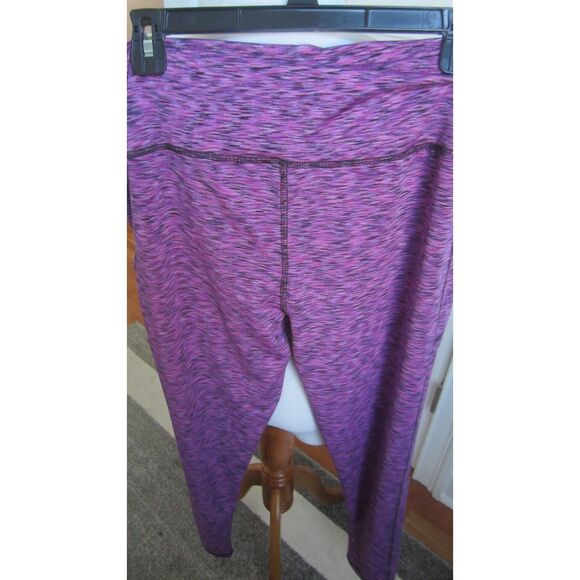 BEVERLY HILLS POLO CLUB ROSE / BLACK ANKLE LEGGINGS WITH POCKETS 1X - Picture 1 of 5